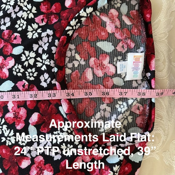 LuLaRoe Ariel Three Tiered Floral Dress with Pockets oversized XL fits like 2XL - Picture 6 of 12